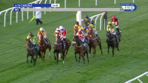 Video preview image for Carlisle 16:10 - Visit The All New racinguk.com "Junior" Standard Open National Hunt Flat (5)