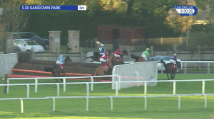 Video preview image for Sandown Park 15:30 - 188bet.co.uk Veterans' Handicap Chase (Qualifier) (Leg 8) (2)