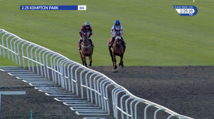 Video preview image for Kempton Park 14:25 - Follow@betvictorracing On Twitter Novices' Chase (3)