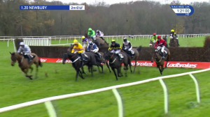 Video preview image for Newbury 13:20 - Sir Peter O'Sullevan Memorial Handicap Chase (2)