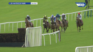 Video preview image for Haydock Park 13:20 - Liverpool University Thoroughbred Horseracing Industries Mba Novices' Chase (2)
