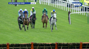 Video preview image for Haydock Park 15:00 - Watch Racinguk In Stunning HD Novices' Hurdle (3)