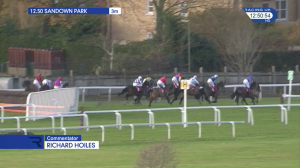 Video preview image for Sandown Park 12:50 - Holiday Inn Shepperton Amateur Riders' Handicap Chase (3)