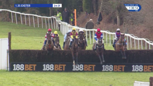 Video preview image for Exeter 13:35 - Download The App At 188Bet Handicap Chase (Qualifier) (4)