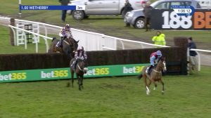 Video preview image for Wetherby 13:00 - Leopardstown Betting At 188Bet Novices' Chase (4)