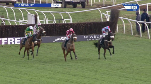 Video preview image for Newbury 13:15 - Betfred 'Racing's Biggest Supporter' Novices' Limited Handicap Chase (3)