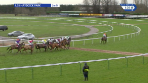 Video preview image for Haydock Park 13:35 - Racing UK On The Go Handicap Hurdle (3)