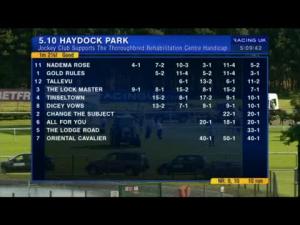 Video preview image for Haydock Park 17:10 - Jockey Club Supports The Thoroughbred Rehabilitation Centre Handicap (Betfair 10F Flat Series Qualifier)