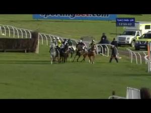 Video preview image for Newbury 12:55 - Burges Salmon Novices' Limited Handicap Chase