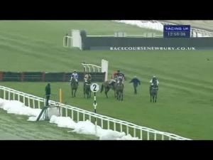 Video preview image for Newbury 12:50 - Betfred Mobile Lotto Juvenile Hurdle
