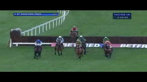 Video preview image for Sandown Park 16:40 - Betfred 'Hat Trick Heaven' Handicap Chase