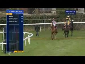 Video preview image for Sandown Park 15:25 - Kilbrittain Castle Novices' Chase