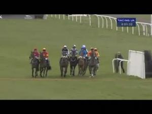Video preview image for Newbury 16:00 - Mc Seafoods Novices' Handicap Hurdle