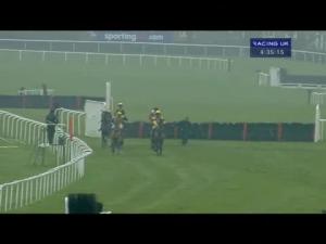 Video preview image for Sandown Park 16:35 - Queen Elizabeth The Queen Mother Memorial Hunters' Chase (Military Amateur Riders)