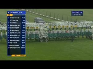 Video preview image for Redcar 17:30 - Two Year Old Trophy Comes Next Handicap (Div 1)