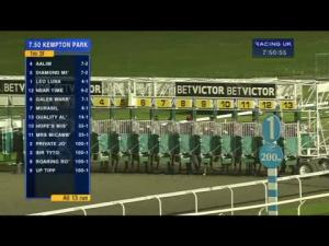 Video preview image for Kempton Park 19:50 - Follow Us On Twitter At BetVictor Maiden Stakes