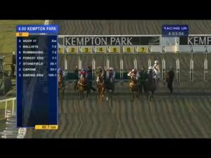 Video preview image for Kempton Park 16:00 - Racing Post Celebrates 200,000 Social Followers Conditions Stakes