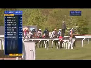 Video preview image for Kempton Park 15:15 - Sika-Trocal Flexible Novices' Handicap Chase