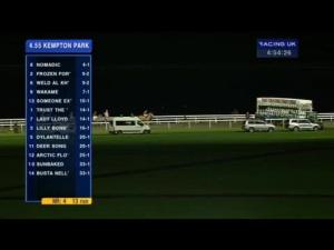 Video preview image for Kempton Park 16:55 - 10 Free Bet At 32redsport.com Nursery