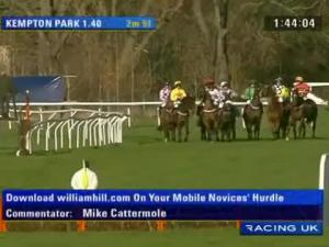 Video preview image for Kempton Park 13:40 - Download williamhill.com On Your Mobile Novices' Hurdle