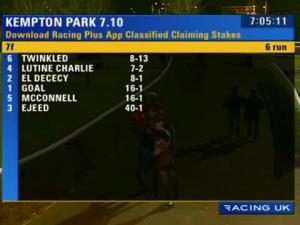 Video preview image for Kempton Park 19:10 - Download Racing Plus App Classified Claiming Stakes