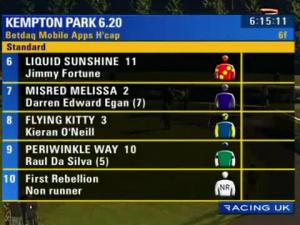 Video preview image for Kempton Park 18:20 - Betdaq Mobile Apps Handicap
