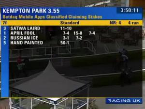 Video preview image for Kempton Park 15:55 - Betdaq Mobile Apps Classified Claiming Stakes