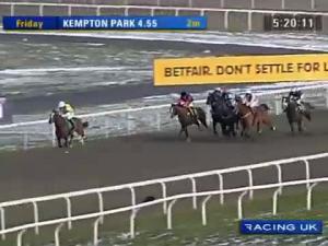 Video preview image for Kempton Park 17:25 - Better Prices On Betfair Mobile Jumpers' Bumper NH Flat Race