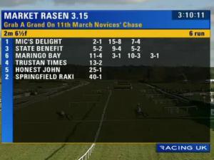 Video preview image for Market Rasen 15:15 - Grab A Grand On 11th March Novices' Chase