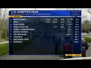 Video preview image for Kempton Park 14:55 - William Hill-The Home Of Betting Maiden Stakes