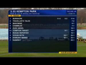 Video preview image for Kempton Park 17:55 - Back Or Lay At betdaq.com Handicap