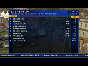 Video preview image for Newbury 15:15 - Betfair Sponsors The Stable Staff Canteen Handicap Hurdle