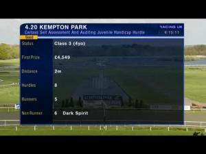 Video preview image for Kempton Park 16:20 - Certass Self Assessment and Auditing Juvenile Handicap Hurdle