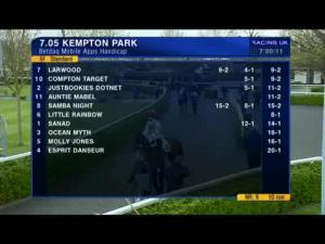 Video preview image for Kempton Park 19:05 - Betdaq Mobile Apps Handicap