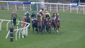 Video preview image for Kempton Park 17:00 - Commission Free Racing At Matchbook Maiden Open National Hunt Flat (5)