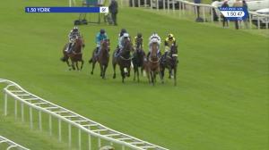 Video preview image for York 13:50 - Jigsaw Sports Branding British EBF Novice Stakes (3)