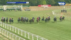 Video preview image for Newbury 15:35 - Weatherbys Super Sprint Stakes (2)