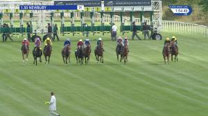Video preview image for Newbury 13:50 - Don Deadman Memorial EBF Maiden Stakes (4) (Div 2)