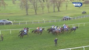 Video preview image for Kelso 15:15 - Biggest Ever Jumps Season On Racing UK Novices' Handicap Hurdle (4)
