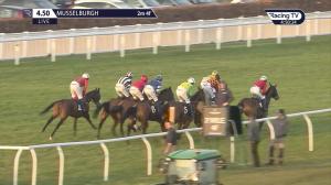 Video preview image for Musselburgh 16:50 - Watch Racing TV Now Mares' Handicap Hurdle (Qualifier) (4)