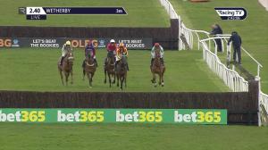 Video preview image for Wetherby 14:40 - Watch Racing TV In Stunning HD Novices' Chase (3)