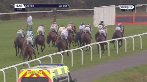 Video preview image for Exeter 16:40 - Watch Racing TV Now Novices' Handicap Hurdle (4)