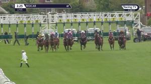 Video preview image for Redcar 14:25 - Follow @racingtv On Twitter Fillies' Novice Stakes (5)