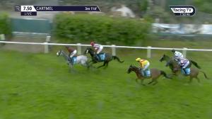 Video preview image for Cartmel 19:50 - Sir Cliff Richard At Cartmel Racecourse Open Hunters' Chase (5)