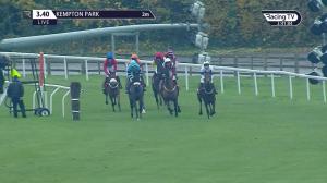 Video preview image for Kempton Park 15:40 - Join Racing TV Now Conditional Jockeys' Handicap Hurdle (3)