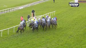 Video preview image for Kelso 15:15 - Jumping For Joy On Racing TV Novices' Handicap Hurdle (4)