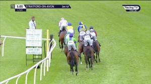 Video preview image for Stratford-on-Avon 17:05 - Watch racingtv.com Mares' Standard Open National Hunt Flat (5)