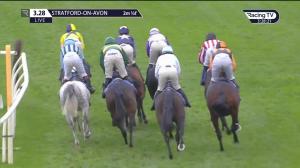 Video preview image for Stratford-on-Avon 15:28 - Racing Welfare Supporting Racing's Workforce Mares' Handicap Hurdle (4)