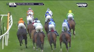 Video preview image for Stratford-on-Avon 16:40 - Greatwood Female Jockeys' Handicap Hurdle (Female Professional Jockeys and Amateur Riders') (5)
