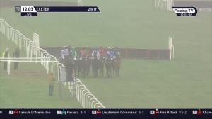 Video preview image for Exeter 12:03 - Watch RacingTV With Free Trial Now Juvenile Hurdle (4)